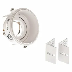 FARO BARCELONA Spot encastré Hyde 1 lampe rond inclinable blanc| Spots Encastrés Led|Luminaires Led D'Intérieur