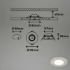 Briloner Spot encastré LED 7598 x3 CTS nickel mat| Spots Encastrés Led|Luminaires Led D'Intérieur