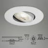 Briloner Spot encastré LED 7602 x3 IP65 3 000 K chromé mat| Spots Encastrés Led|Luminaires Led D'Intérieur