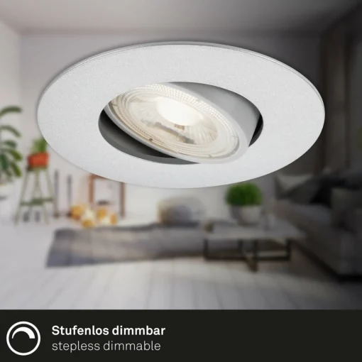 Briloner Spot encastré LED 7602 x3 IP65 3 000 K chromé mat| Spots Encastrés Led|Luminaires Led D'Intérieur