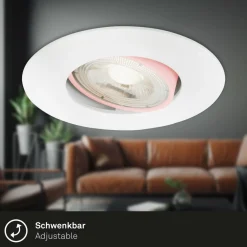 Briloner Spot encastré LED 7602 x3 IP65 3 000 K blanc| Spots Encastrés Led|Luminaires Led D'Intérieur