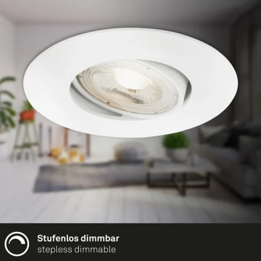 Briloner Spot encastré LED 7602 x3 IP65 3 000 K blanc| Spots Encastrés Led|Luminaires Led D'Intérieur