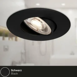 Briloner Spot encastré LED 7602 x3 IP65 3 000 K noir| Spots Encastrés Led|Luminaires Led D'Intérieur