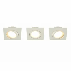 Lindby Spot encastré LED Andrej angulaire blanc, lot de 3| Spots Encastrés Led|Luminaires Led D'Intérieur