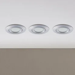 Lindby Spot encastré LED Andrej, rond, alu, lot de 3| Spots Encastrés Led|Luminaires Led D'Intérieur