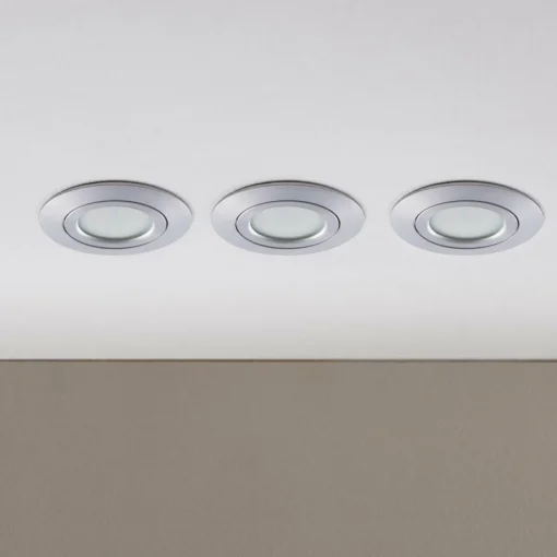 Lindby Spot encastré LED Andrej, rond, alu, lot de 3| Spots Encastrés Led|Luminaires Led D'Intérieur