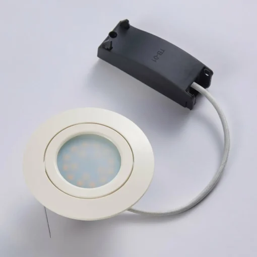 Lindby Spot encastré LED Andrej, rond, blanc crème| Spots Encastrés Led|Luminaires Led D'Intérieur