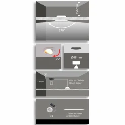 Lindby Spot encastré LED Andrej, rond, blanc crème| Spots Encastrés Led|Luminaires Led D'Intérieur