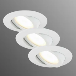 Briloner Spot encastré LED blanc en set de 3 orient.| Spots Encastrés Led|Luminaires Led D'Intérieur