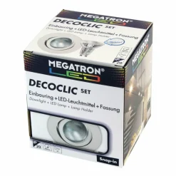 MEGATRON Spot encastré LED Decoclic lot GU10 4,5 W, blanc| Spots Encastrés Led|Luminaires Led D'Intérieur