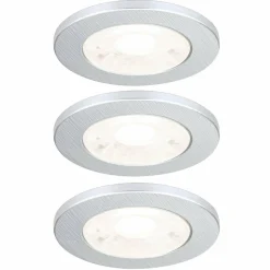 ORION Spot encastré meuble LED Artist lot de 3 argenté| Luminaires Led D'Intérieur