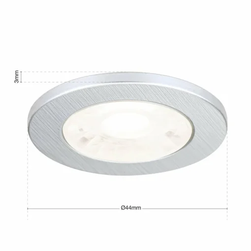 ORION Spot encastré meuble LED Artist lot de 3 argenté| Luminaires Led D'Intérieur