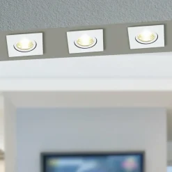 EGLO Spot encastré Saliceto ang. pivotant 2 700 K blanc| Spots Encastrés Led|Luminaires Led D'Intérieur