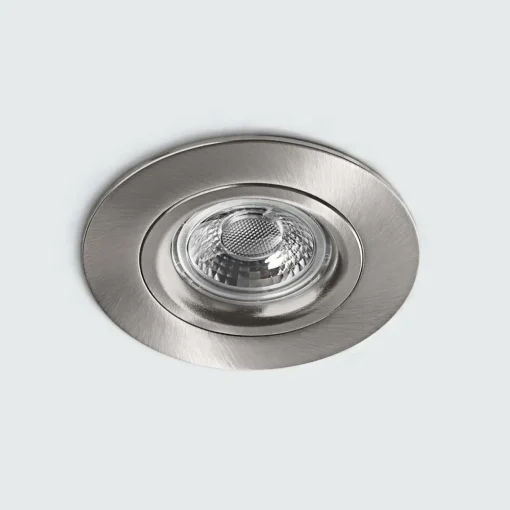 Heitronic Spot encastrable LED DL6809, rond, nickel| Spots Encastrés Led|Luminaires Led D'Intérieur