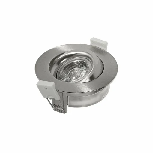 Heitronic Spot encastrable LED DL6809, rond, nickel| Spots Encastrés Led|Luminaires Led D'Intérieur
