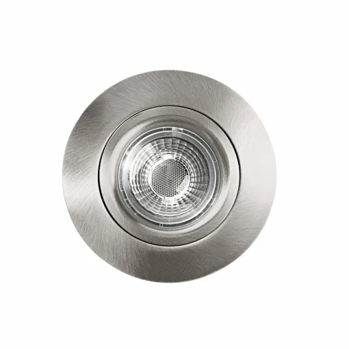 Heitronic Spot encastrable LED DL6809, rond, nickel| Spots Encastrés Led|Luminaires Led D'Intérieur