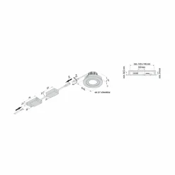 Hera Spot encastrable LED Eco SR 68 blanc 2.700 K Ø 8,5 cm Aluminium| Spots Encastrés Led|Luminaires Led D'Intérieur