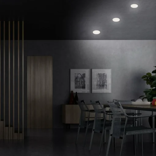 Briloner Spot encastrable LED Plat, blanc, Ø 10 cm, 4.000K| Spots Encastrés Led|Luminaires Led D'Intérieur