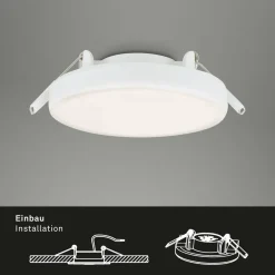Briloner Spot encastrable LED Plat, blanc, Ø 10 cm, 4.000K| Spots Encastrés Led|Luminaires Led D'Intérieur