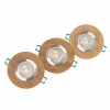 BRITOP Spot encastrable Sirion, rond, Ø 10 cm, bois de chêne, set de 3 pièces| Spots Encastrés Led|Luminaires Led D'Intérieur
