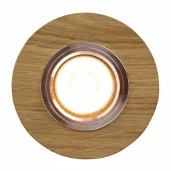 BRITOP Spot encastrable Sirion, rond, Ø 10 cm, bois de chêne, GU10| Spots Encastrés Led|Luminaires Led D'Intérieur