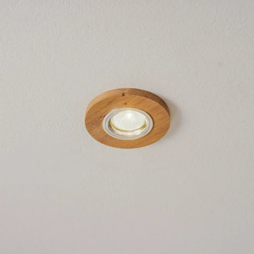 BRITOP Spot encastrable Sirion, rond, Ø 10 cm, bois de chêne, GU10| Spots Encastrés Led|Luminaires Led D'Intérieur