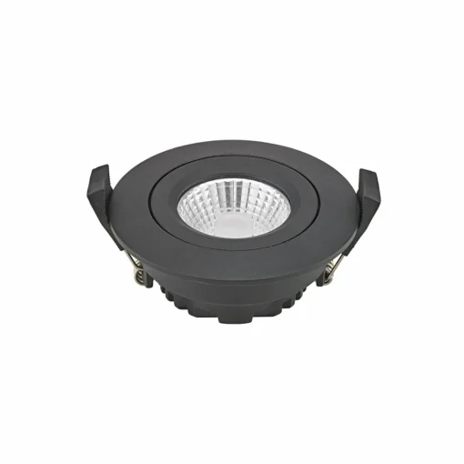 Sigor Spot LED encastré au plafond Diled, Ø 8,5 cm 6 W Dim-To-Warm noir| Spots Encastrés Led|Luminaires Led D'Intérieur