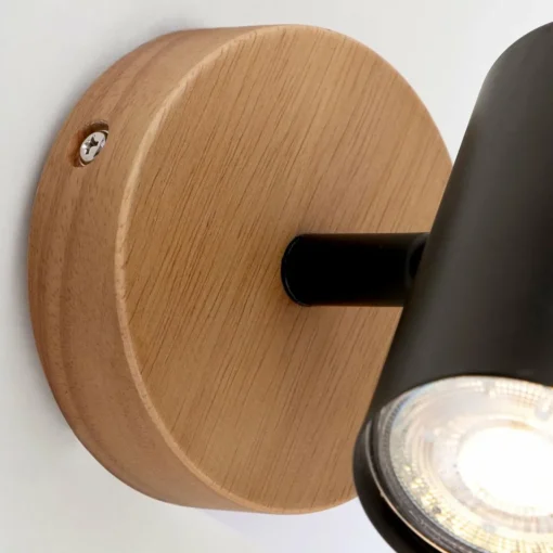 Briloner Spot mural Muritz, base en bois| Spots Et Projecteurs Led|Spots