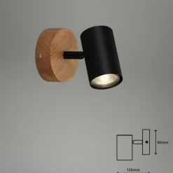 Briloner Spot mural Muritz, base en bois| Spots Et Projecteurs Led|Spots