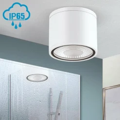 ORION Spot plafond LED Sputnik IP65 Ø 14,5 cm blanc| Spots Et Projecteurs Led|Spots