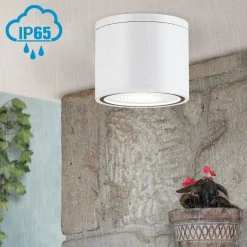ORION Spot plafond LED Sputnik IP65 Ø 14,5 cm blanc| Spots Et Projecteurs Led|Spots