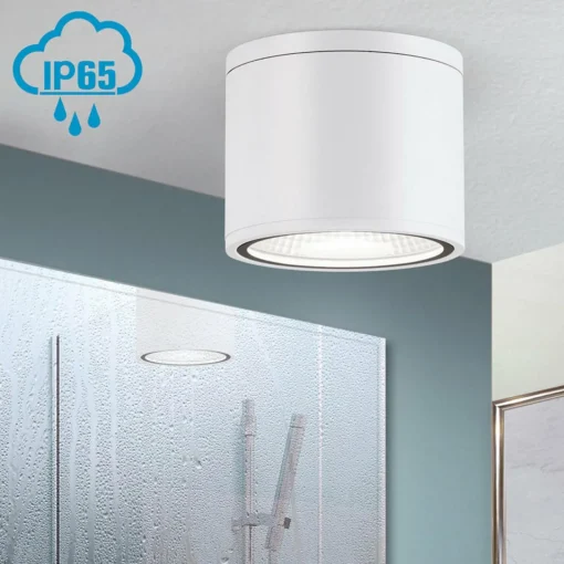 ORION Spot plafond LED Sputnik IP65 Ø 14,5 cm blanc| Spots Et Projecteurs Led|Spots