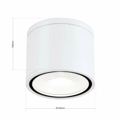 ORION Spot plafond LED Sputnik IP65 Ø 14,5 cm blanc| Spots Et Projecteurs Led|Spots