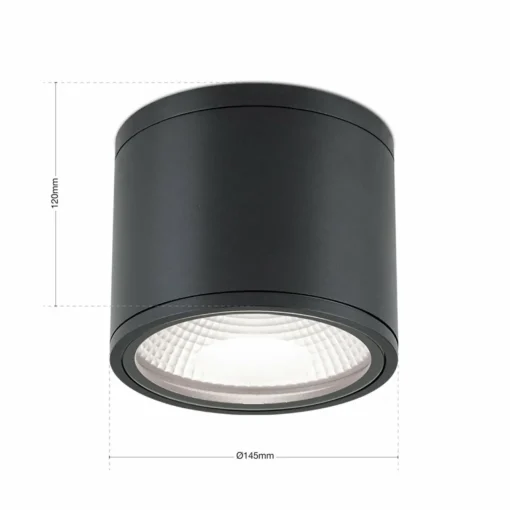 ORION Spot plafond LED Sputnik IP65 Ø 14,5 cm noir| Spots Et Projecteurs Led|Spots