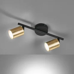 FISCHER & HONSEL Spot plafond LED Vano feuille d’or, 2 lampes| Spots Et Projecteurs Led|Spots