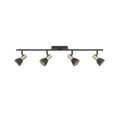 EGLO Spot pour plafond LED Barnham, longueur 78 cm, noir/cuivre| Spots Et Projecteurs Led|Spots