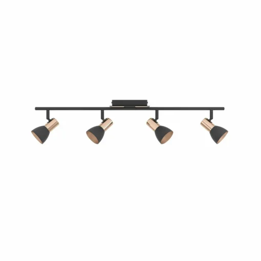 EGLO Spot pour plafond LED Barnham, longueur 78 cm, noir/cuivre| Spots Et Projecteurs Led|Spots
