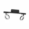 EGLO Spot pour plafond LED Cardillio 2 noir avec deux anneaux| Spots Et Projecteurs Led|Spots