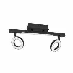 EGLO Spot pour plafond LED Cardillio 2 noir avec deux anneaux| Spots Et Projecteurs Led|Spots