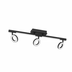 EGLO Spot pour plafond LED Cardillio 2 noir avec trois anneaux| Spots Et Projecteurs Led|Spots