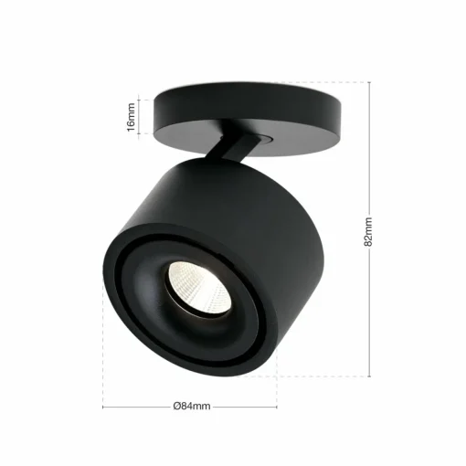 ORION Spot pour plafond LED Specter, noir, Ø 8,4 cm, aluminium| Spots Et Projecteurs Led|Spots