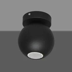 HELAM Spot pour plafond Midnight entièrement noir à 1 lampe fixe| Spots Et Projecteurs Led|Spots