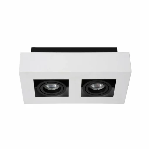 Lucide Spot pour plafond Xirax, à 2 lampes, blanc| Spots Et Projecteurs Led|Spots
