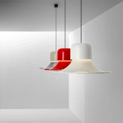 Stilnovo Campana suspension LED, DALI, rouge| Suspensions Led|Suspensions