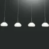 Fabas Luce Suspension Arabella à 4 lampes en ligne, blanche| Suspensions Led|Suspensions