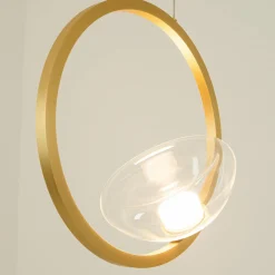 Zambelis Suspension LED 23028, à 1 lampe, 3.000 K, verre, or| Suspensions Led|Suspensions