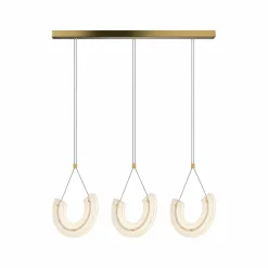 Zambelis Suspension LED 23031, à 3 lampes, 3.000 K, verre, or| Suspensions Led|Suspensions