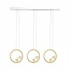 Zambelis Suspension LED 23029, à 3 lampes, 3.000 K, verre, or| Suspensions Led|Suspensions