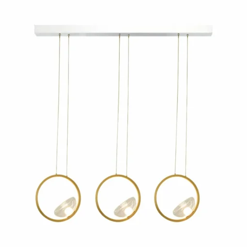 Zambelis Suspension LED 23029, à 3 lampes, 3.000 K, verre, or| Suspensions Led|Suspensions