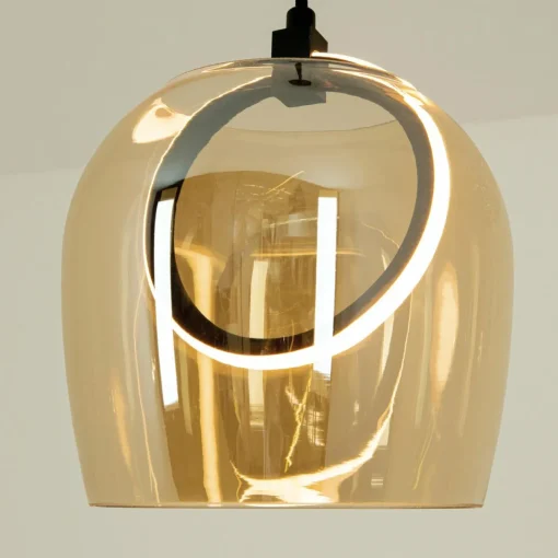 Zambelis Suspension LED 23079, doré, 1 lampe, verre, Ø 20 cm| Suspensions Led|Suspensions